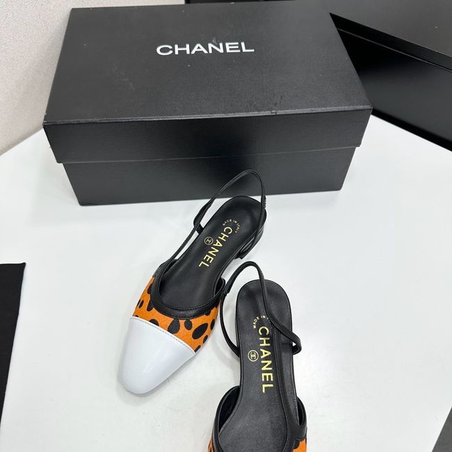 Chanel Slingbacks Lambskin & Mixed Fibers 65080-7 Chanel Slingbacks Lambskin & Mixed Fibers 65080-7
