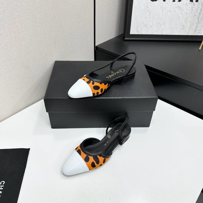Chanel Slingbacks Lambskin & Mixed Fibers 65080-7 Chanel Slingbacks Lambskin & Mixed Fibers 65080-7