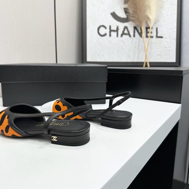 Chanel Slingbacks Lambskin & Mixed Fibers 65080-7 Chanel Slingbacks Lambskin & Mixed Fibers 65080-7