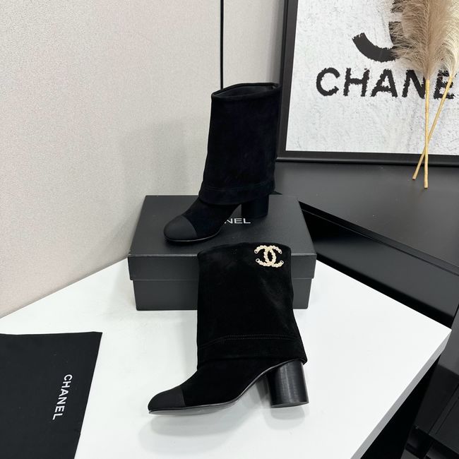 Chanel Mid-Calf Boots Calfskin 64183-2 Chanel Mid-Calf Boots Calfskin 64183-2