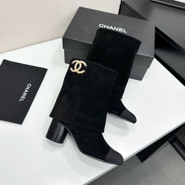 Chanel Mid-Calf Boots Calfskin 64183-2 Chanel Mid-Calf Boots Calfskin 64183-2