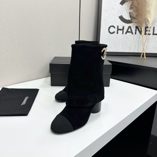 Chanel Mid-Calf Boots Calfskin 64183-2 Chanel Mid-Calf Boots Calfskin 64183-2