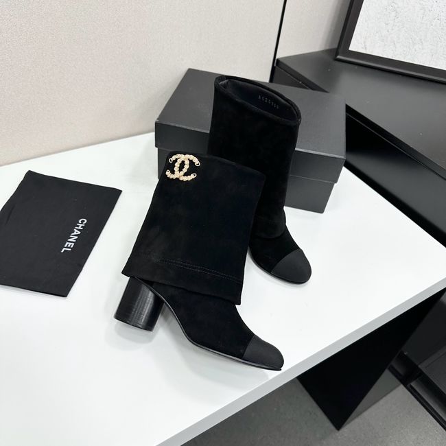Chanel Mid-Calf Boots Calfskin 64183-2 Chanel Mid-Calf Boots Calfskin 64183-2