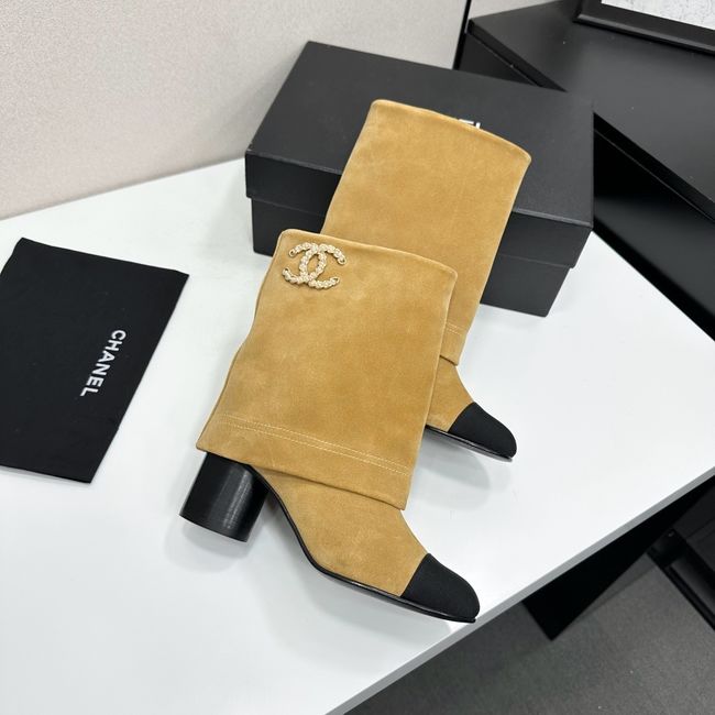 Chanel Mid-Calf Boots Calfskin 64183-3 Chanel Mid-Calf Boots Calfskin 64183-3