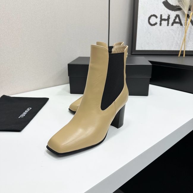 Chanel Mid-Calf Boots Shiny Calfskin 64243-6 Chanel Mid-Calf Boots Shiny Calfskin 64243-6