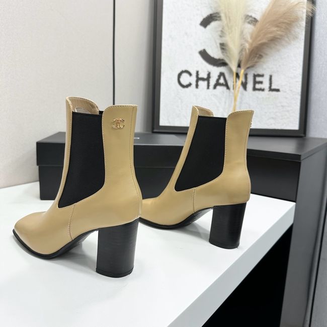 Chanel Mid-Calf Boots Shiny Calfskin 64243-6 Chanel Mid-Calf Boots Shiny Calfskin 64243-6