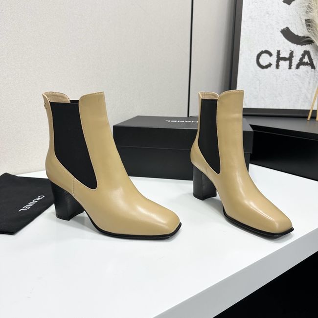 Chanel Mid-Calf Boots Shiny Calfskin 64243-6 Chanel Mid-Calf Boots Shiny Calfskin 64243-6