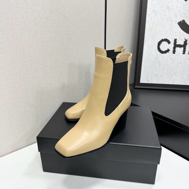 Chanel Mid-Calf Boots Shiny Calfskin 64243-6 Chanel Mid-Calf Boots Shiny Calfskin 64243-6
