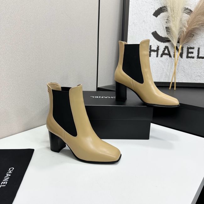 Chanel Mid-Calf Boots Shiny Calfskin 64243-6 Chanel Mid-Calf Boots Shiny Calfskin 64243-6