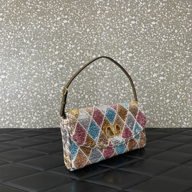 VALENTINO DEVAIN Small Embroidered Shoulder Bag WB0T31