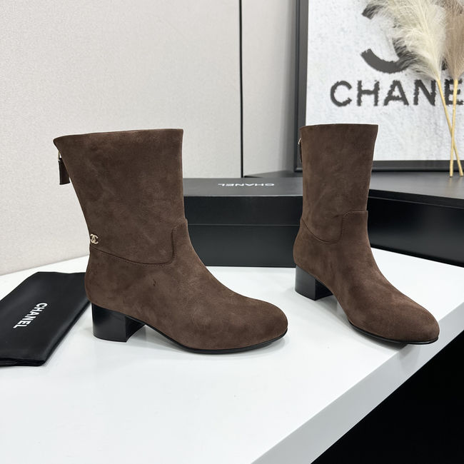 Chanel Mid-Calf Boots Suede 95410-1