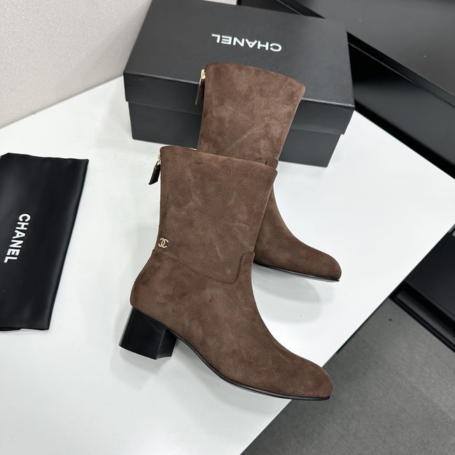 Chanel Mid-Calf Boots Shiny Calfskin 95410-1