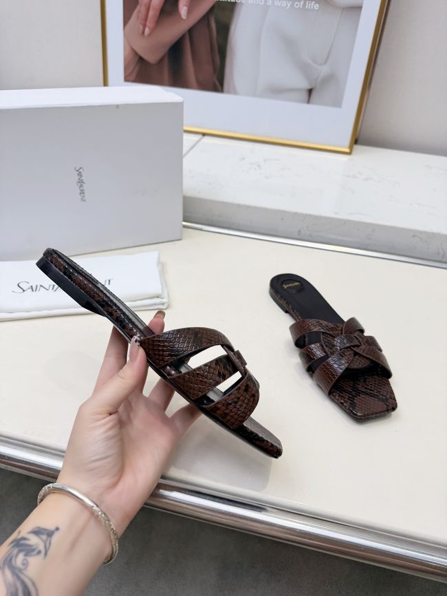 Saint Laurent tribute SANDALS in smooth leather 875936-10