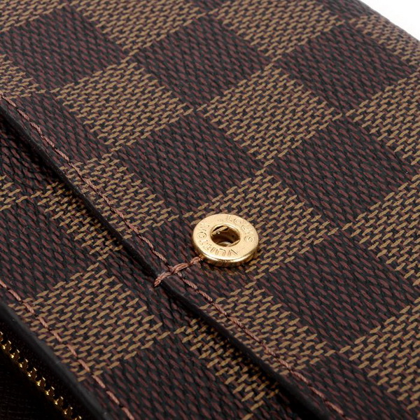 Louis Vuitton Damier Ebene Canvas Sarah Wallet N61734 Louis Vuitton Damier Ebene Canvas Sarah Wallet N61734